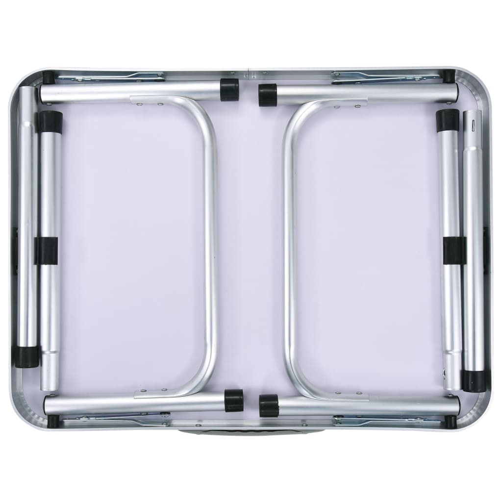 vidaXL Sklopivi stol za kampiranje bijeli aluminijski 60 x 45 cm
