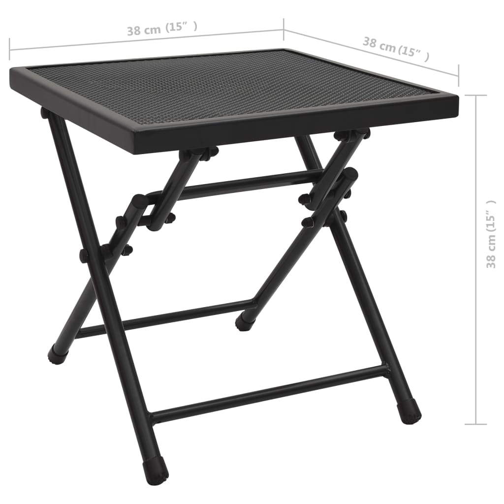 vidaXL Sklopivi mrežasti stol 38 x 38 x 38 cm čelični antracit