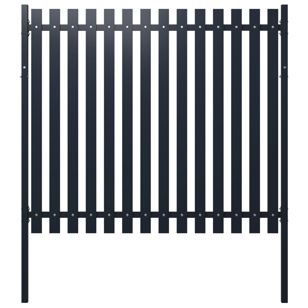 vidaXL Panel za ogradu antracit 174,5 x 170 cm čelik obložen prahom