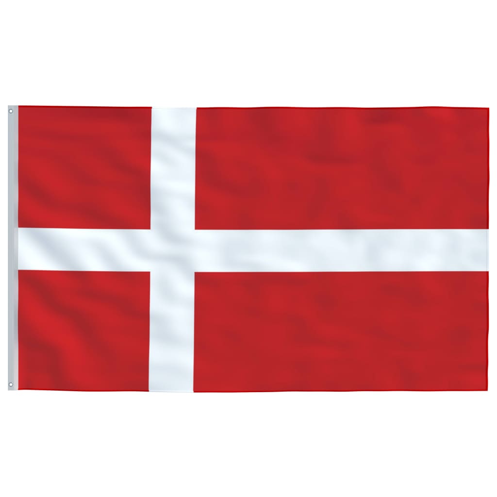 vidaXL Danska zastava i jarbol 5,55 m aluminijska