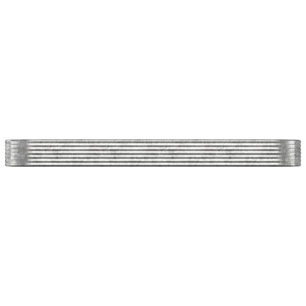 vidaXL Povišena vrtna gredica od čelika 396x100x36 cm srebrna