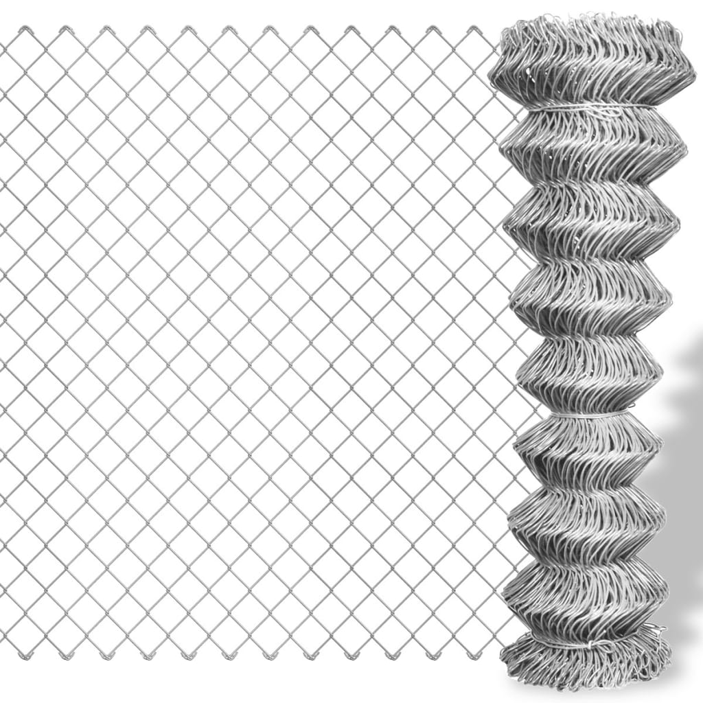vidaXL Žičana ograda od pocinčanog čelika 25 x 1 m srebrna