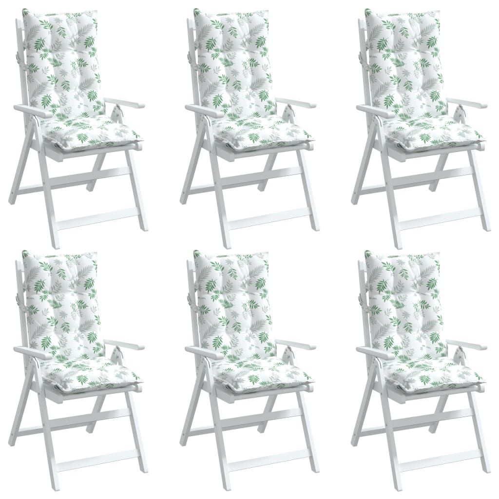 vidaXL Jastuci za visoku stolicu 6 kom uzorak lišća od tkanine Oxford