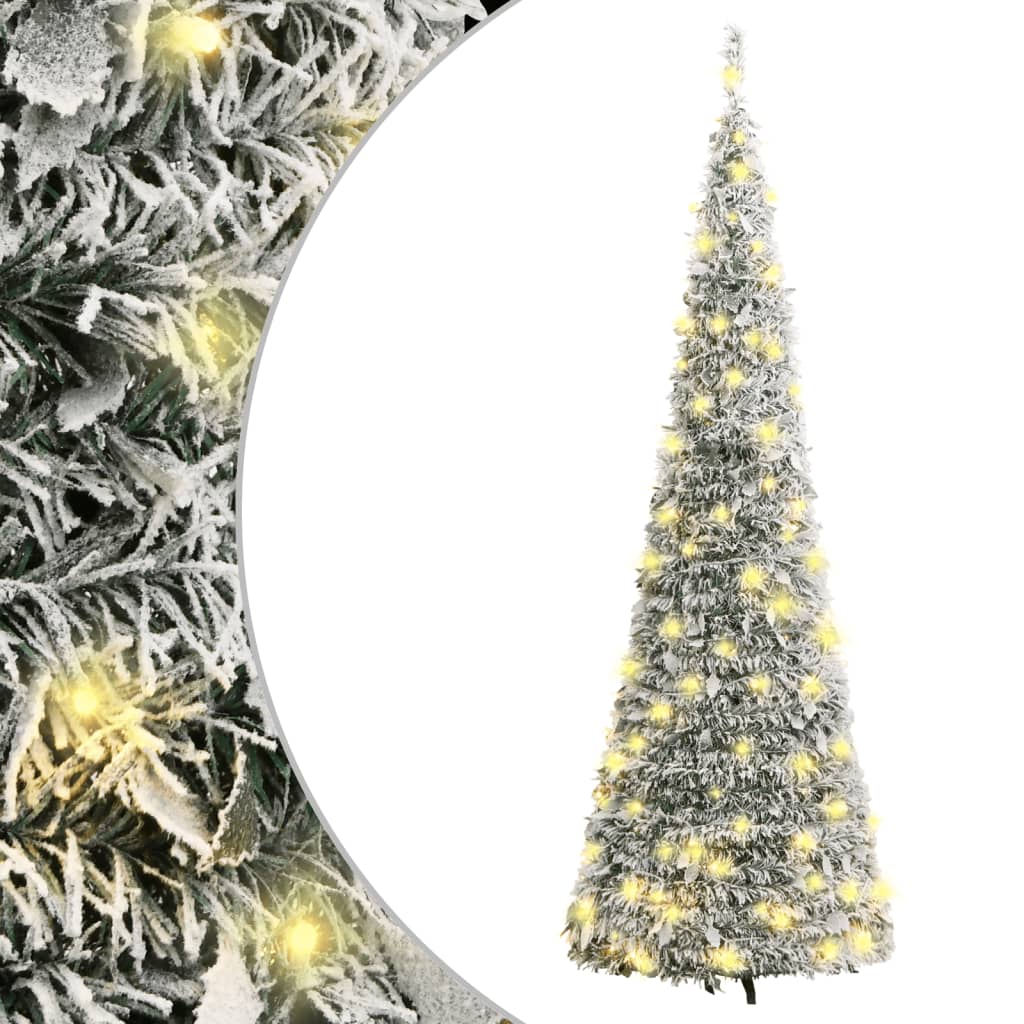 vidaXL Umjetno božićno drvce sa snijegom 50 LED žarulja 120 cm