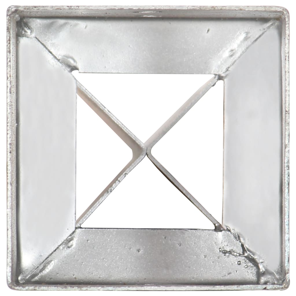 vidaXL Šiljci za tlo 2 kom srebrni 12 x 12 x 89 cm pocinčani čelik