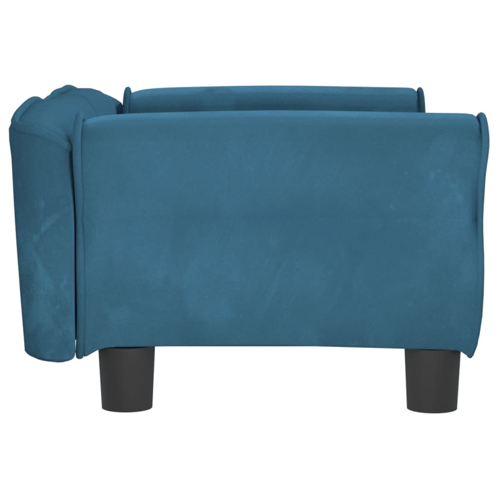 vidaXL Krevet za pse plavi 70 x 45 x 30 cm baršunasti