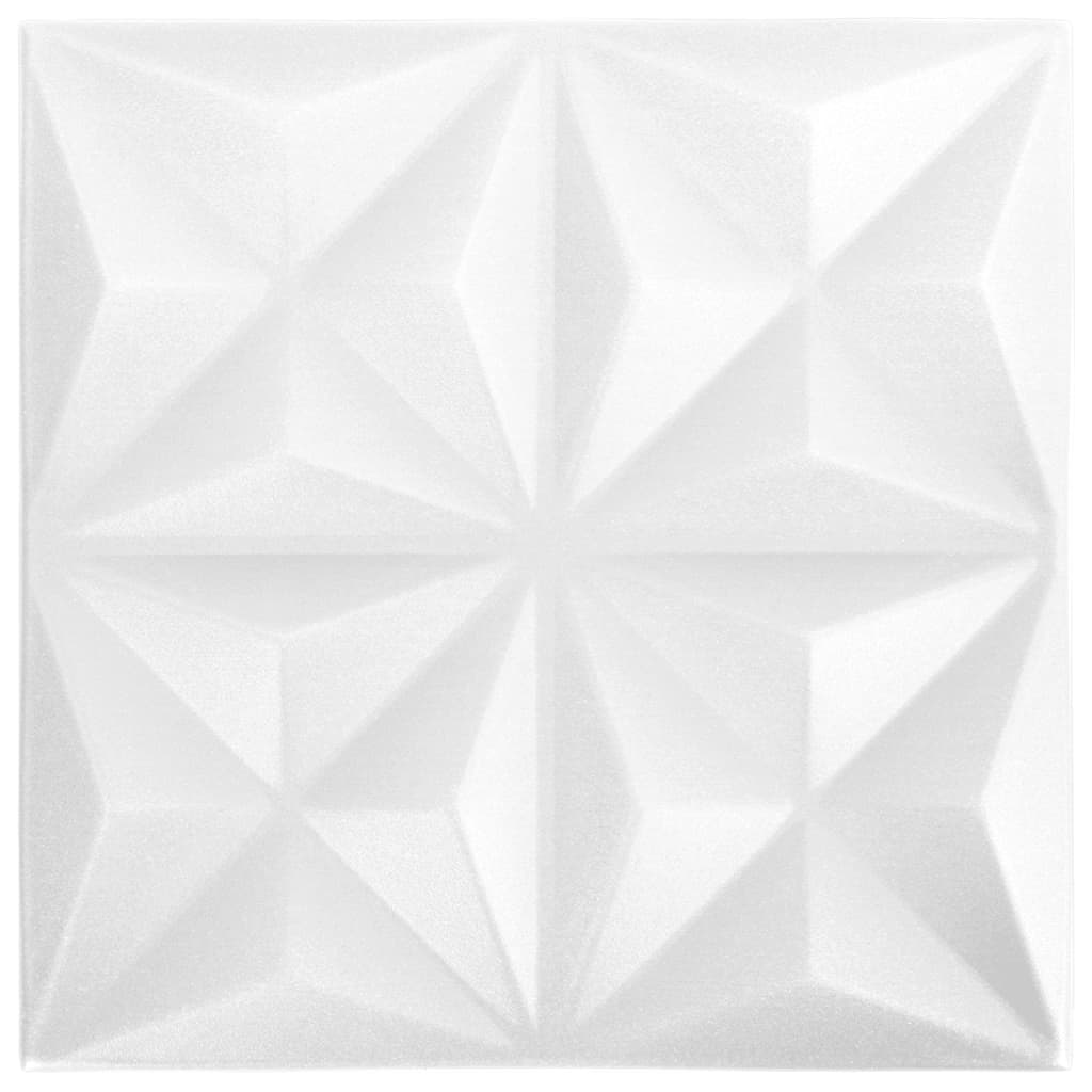 vidaXL 3D zidni paneli 24 kom 50 x 50 cm origami bijeli 6 m²
