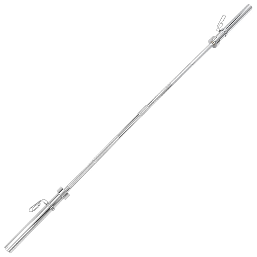 vidaXL Olimpijska šipka za utege 3 x 220 cm čelična srebrna