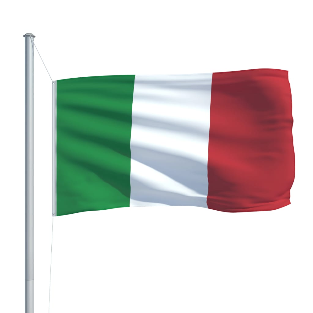 vidaXL Talijanska zastava s aluminijskim stupom 6,2 m