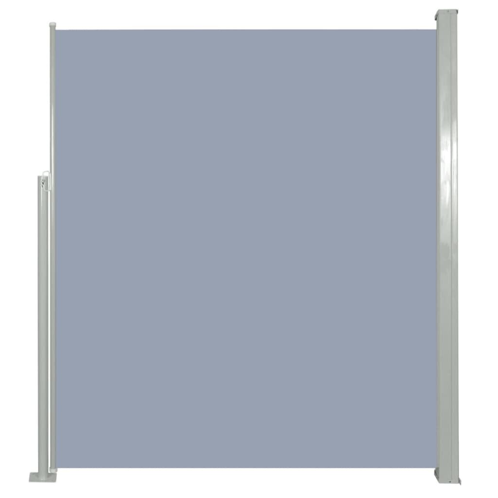 vidaXL Uvlačiva bočna tenda za terasu 160 x 300 cm siva