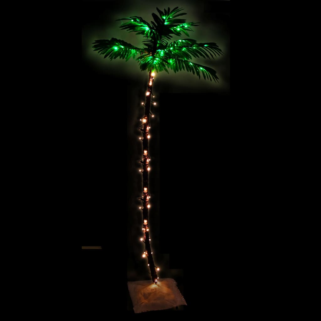 vidaXL LED palma topla bijela 96 LED žarulje 180 cm