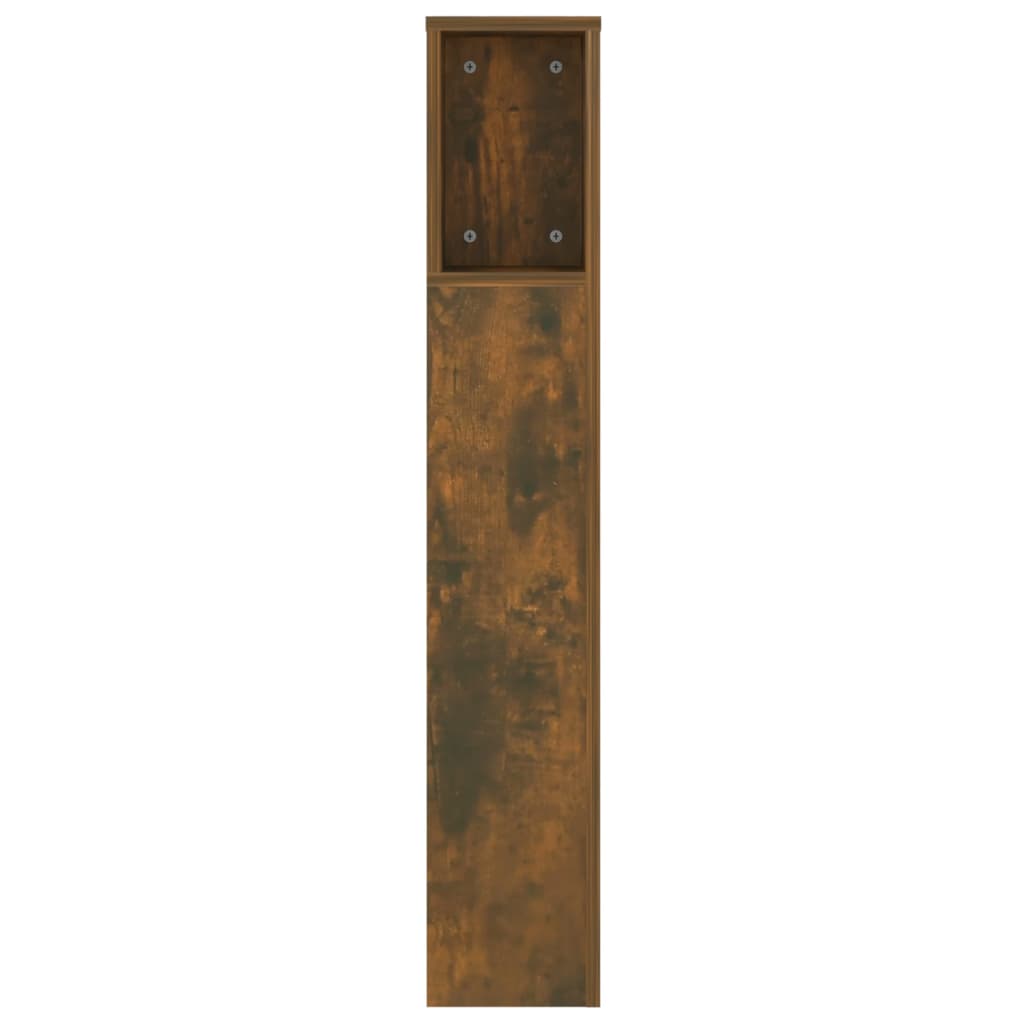 vidaXL Uzglavlje s ormarićem boja dimljenog hrasta 140x18,5x104,5 cm
