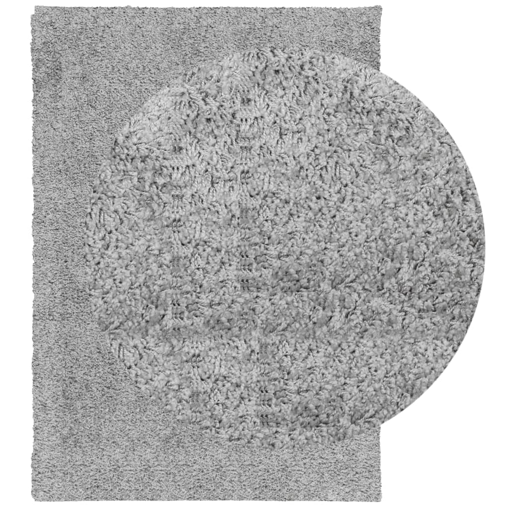 vidaXL Čupavi tepih PAMPLONA visoka vlakna moderni sivi 160 x 230 cm