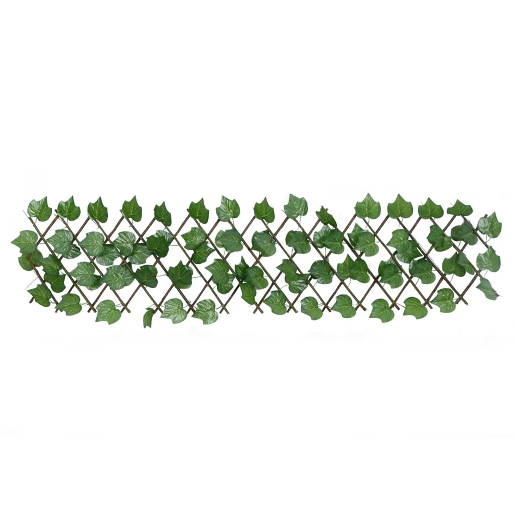 vidaXL Proširiva rešetka od lažnog lišća grožđa zelena 5 kom 180x20 cm