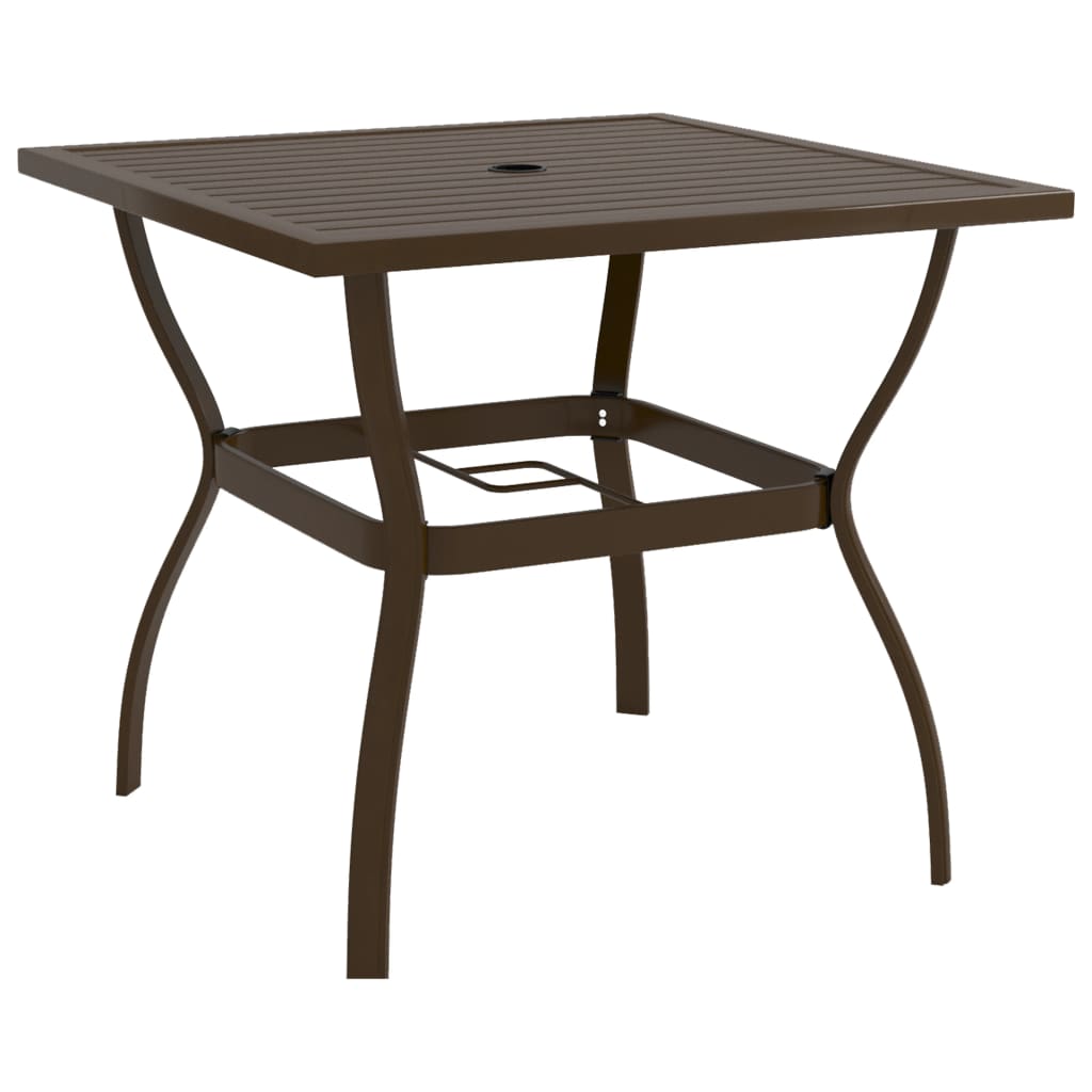 vidaXL Vrtni stol smeđi 81,5 x 81,5 x 72 cm čelični
