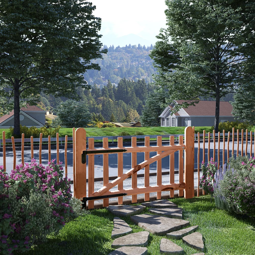 vidaXL Jednostruka vrata za ogradu od drva lješnjaka 100 x 60 cm