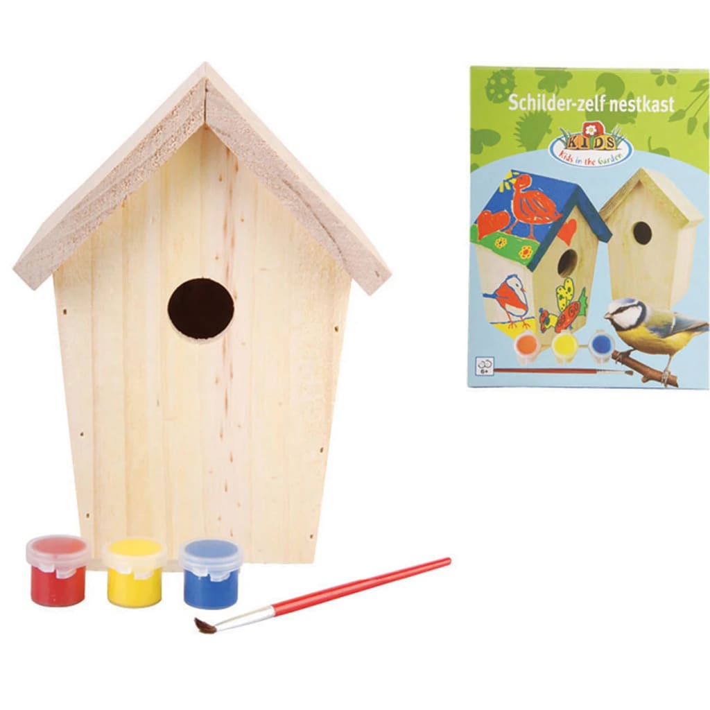 Esschert Design kućica za ptice s bojama 14,8 x 11,7 x 20 cm KG145