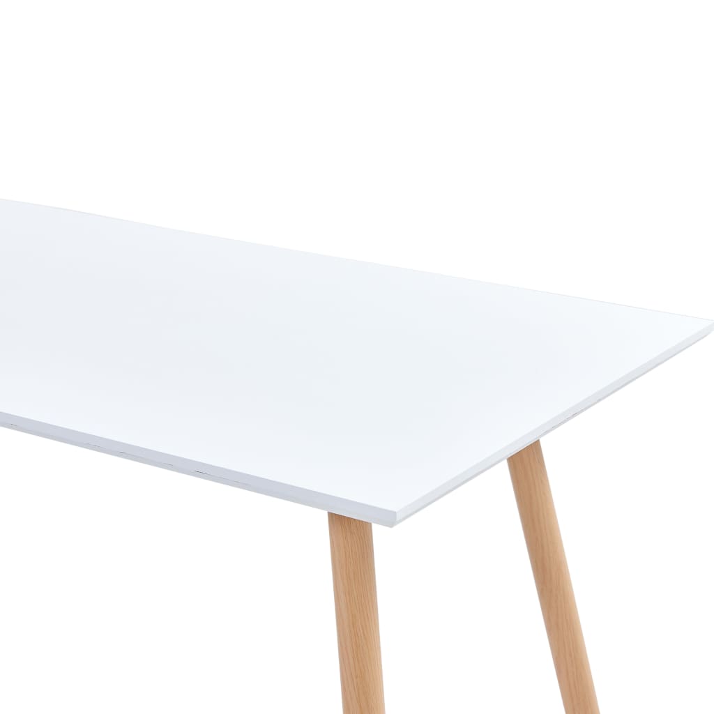 vidaXL Blagovaonski stol bijeli i boja hrasta 120 x 60 x 74 cm MDF