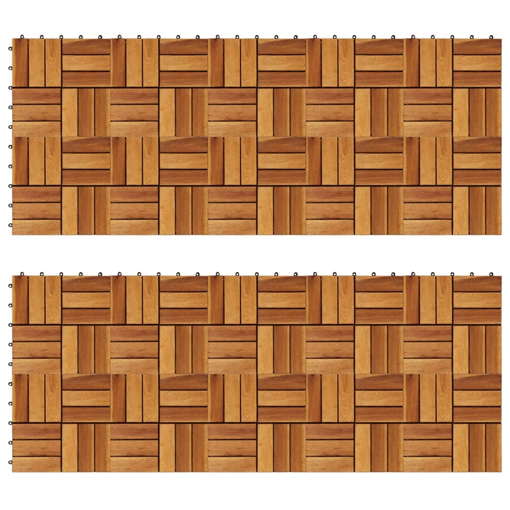 20-dijelni set podnih pločica 30 x 30 cm od drva bagrema