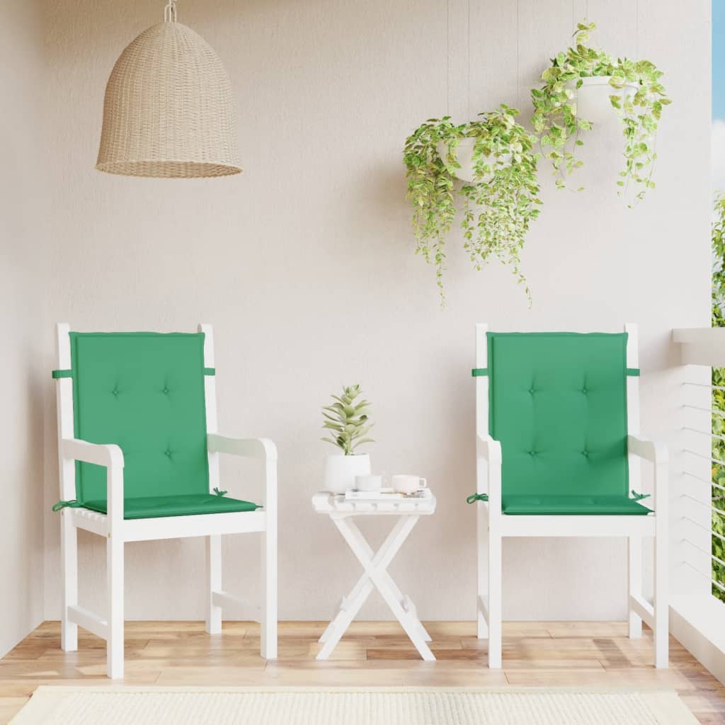 vidaXL Jastuci za vrtne stolice 2 kom zeleni 100x50x3 cm od tkanine
