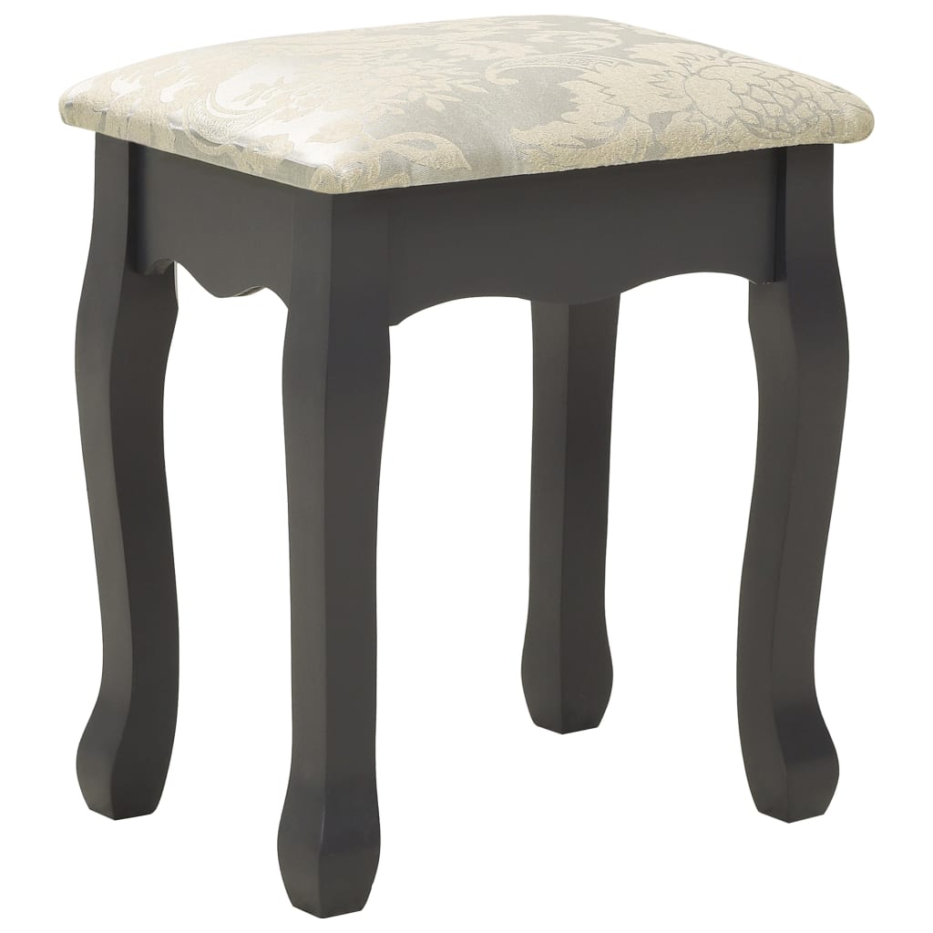 vidaXL Toaletni stolić sa stolcem sivi 80x69x141 cm od drva paulovnije