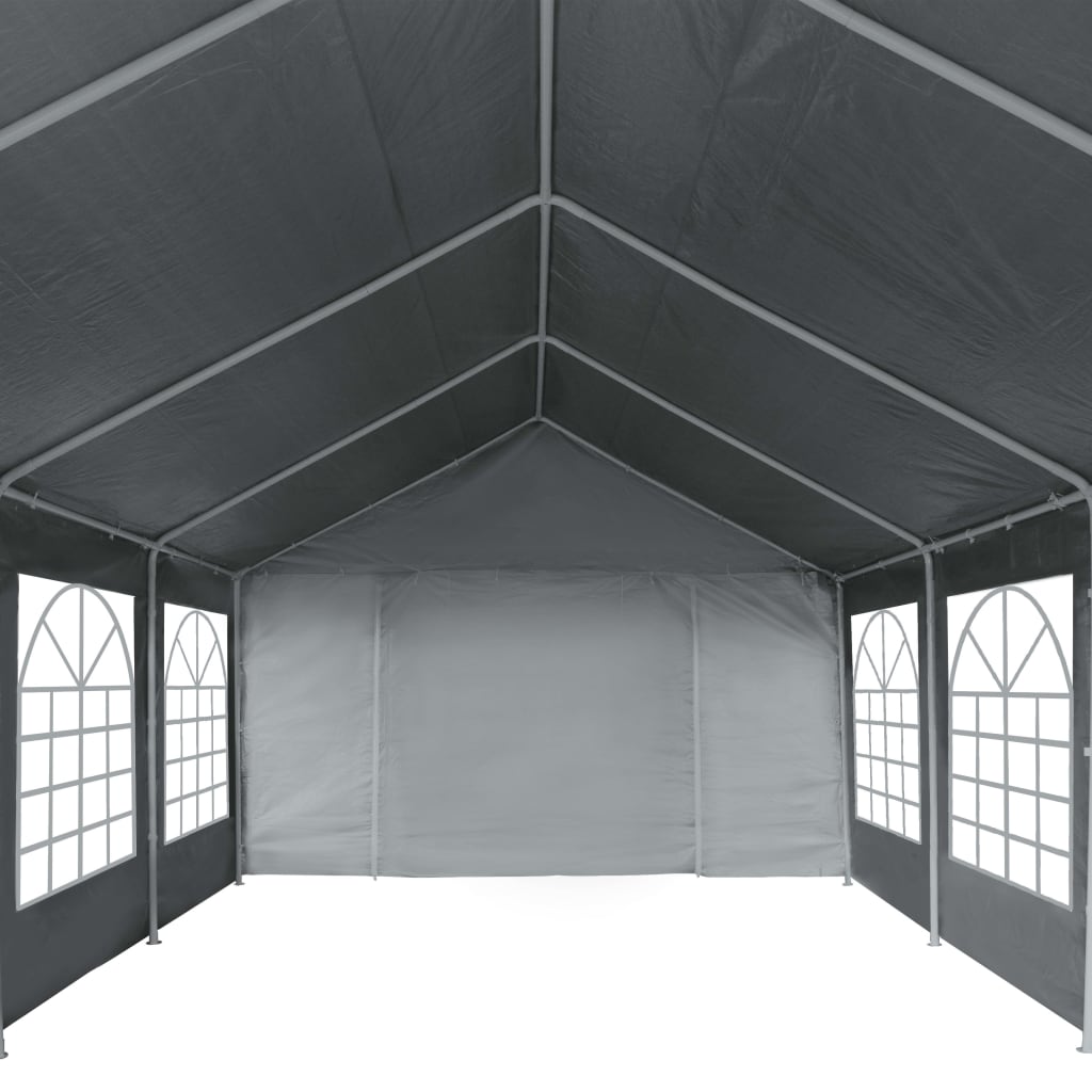 vidaXL Šator za zabave od PE-a 4 x 8 m sivi