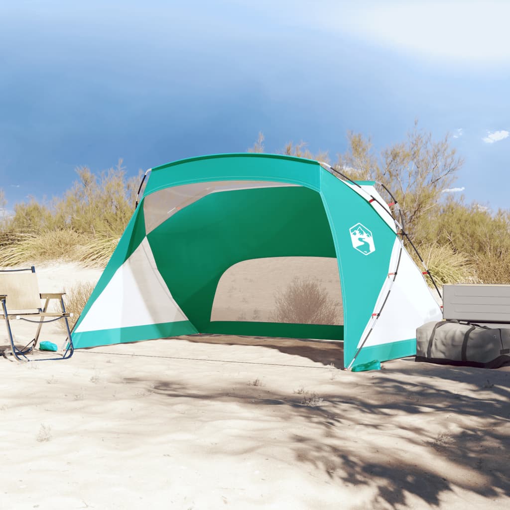vidaXL Šator za plažu morskozeleni 274x178x170/148 cm 185T od tafta