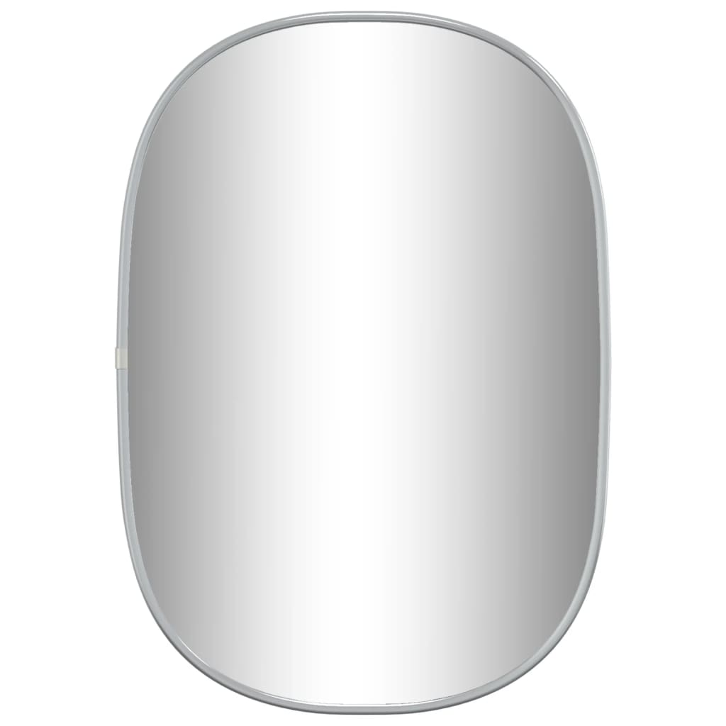 vidaXL Zidno ogledalo srebrno 50x35 cm