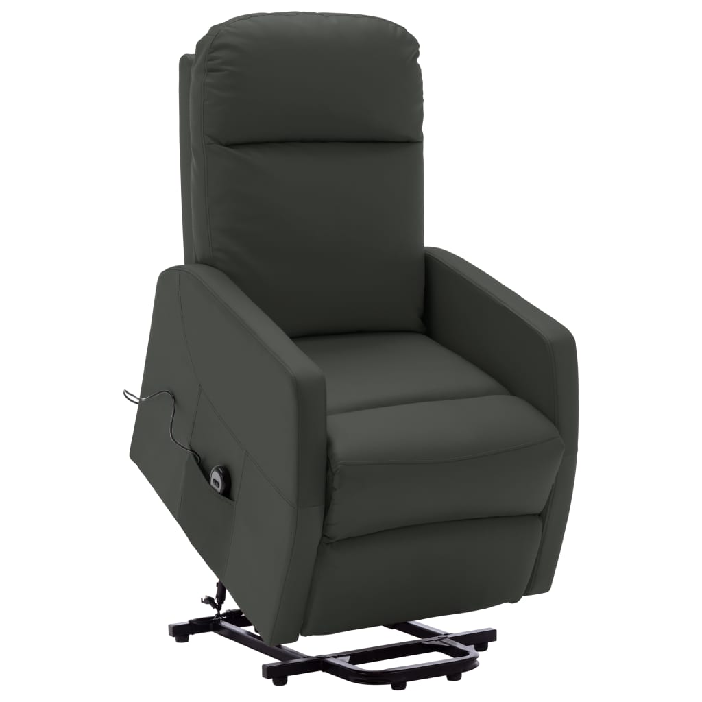 vidaXL Fotelja na podizanje od umjetne kože antracit