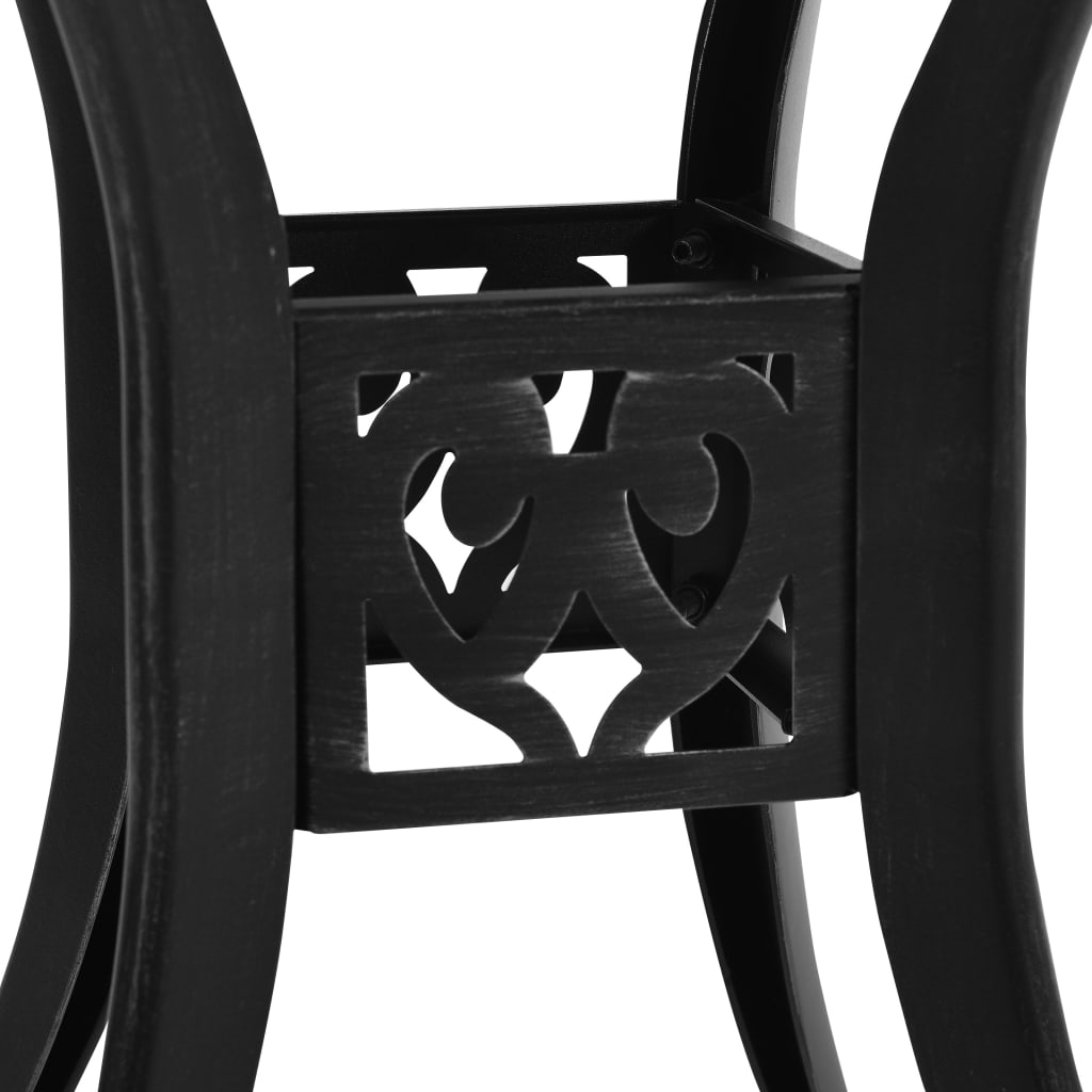 vidaXL Vrtni stol crni 78 x 78 x 72 cm od lijevanog aluminija