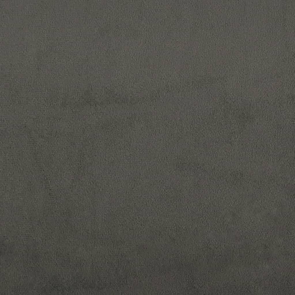 vidaXL Krevet s oprugama i madracem tamnosivi 180x200 cm baršunasti