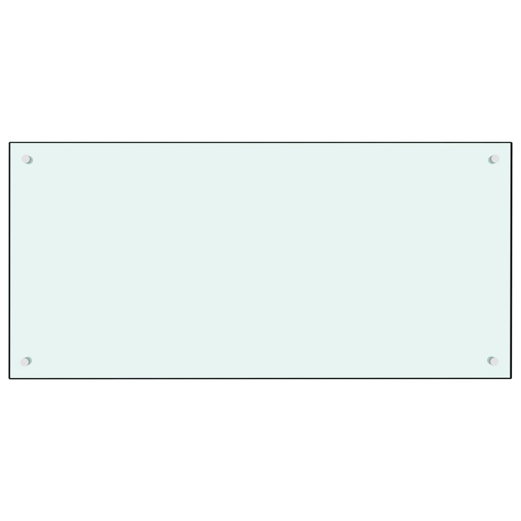 vidaXL Kuhinjska zaštita od prskanja bijela 100 x 50 cm kaljeno staklo