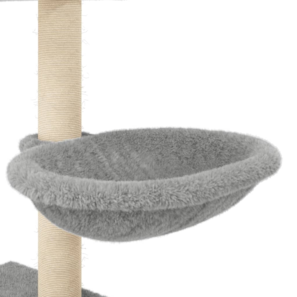 vidaXL Penjalica za mačke sa stupovima za grebanje svjetlosiva 117 cm