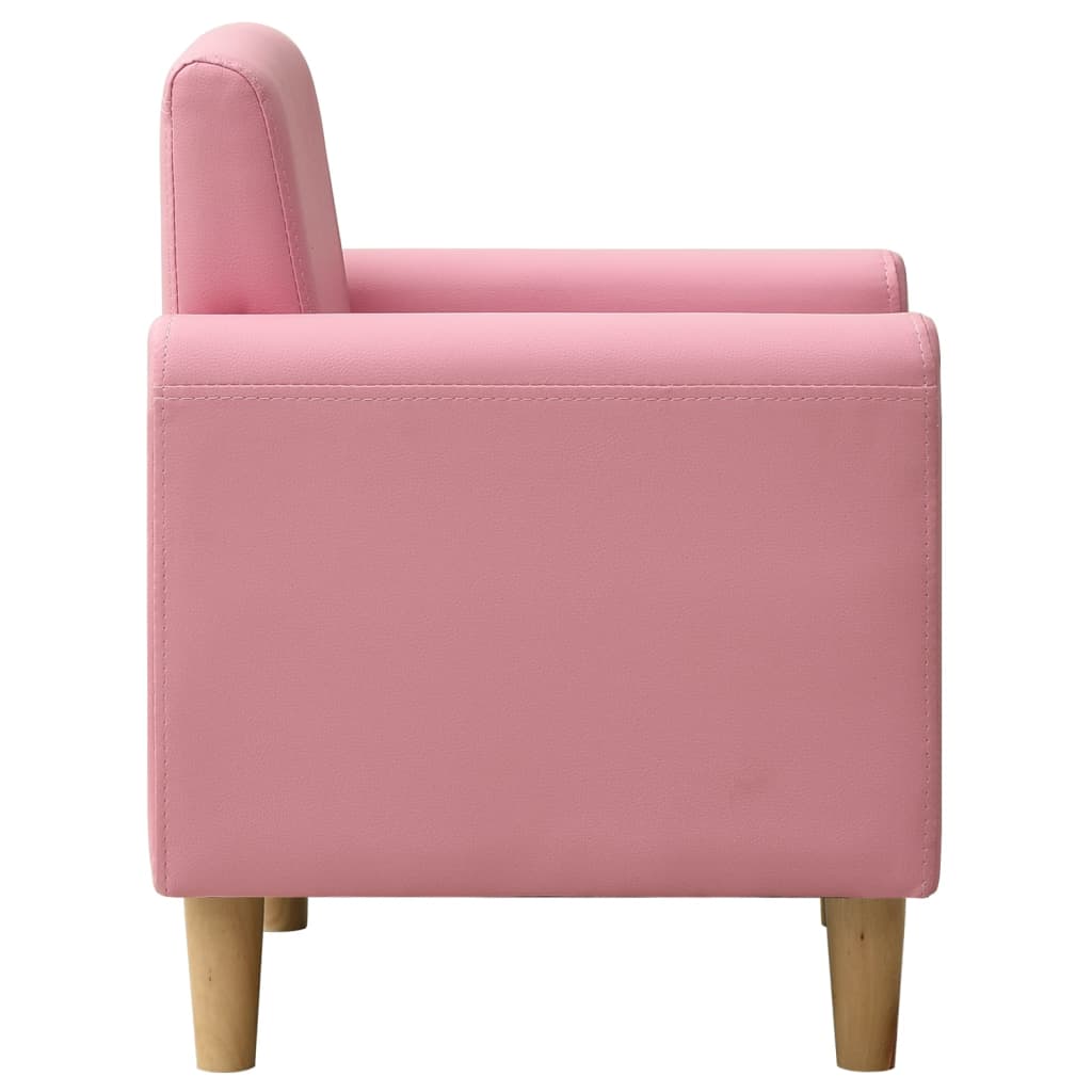 vidaXL Dječja sofa od umjetne kože ružičasta