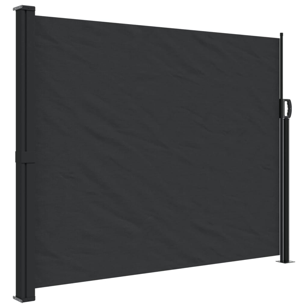 vidaXL Uvlačiva bočna tenda 160 x 600 cm crna