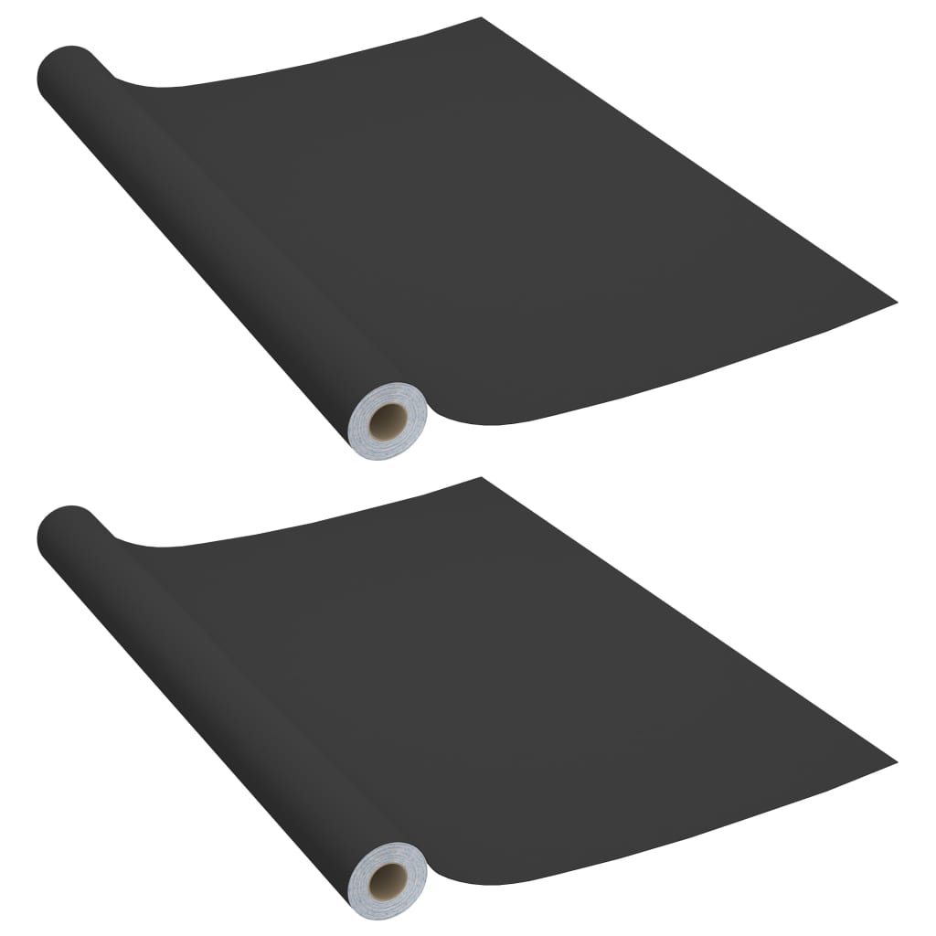vidaXL Samoljepljive folije za namještaj 2 kom crne 500 x 90 cm PVC