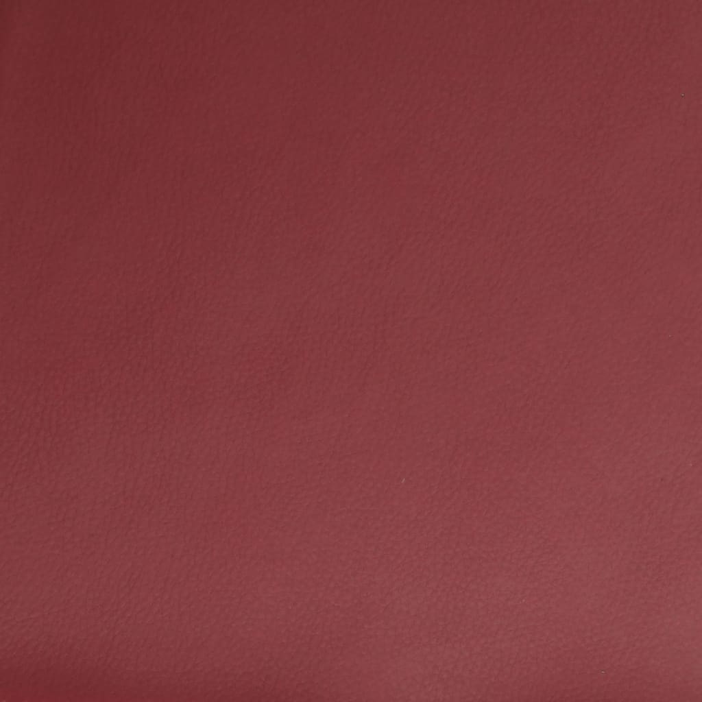 vidaXL Masažna fotelja na podizanje crvena boja vina od umjetne kože