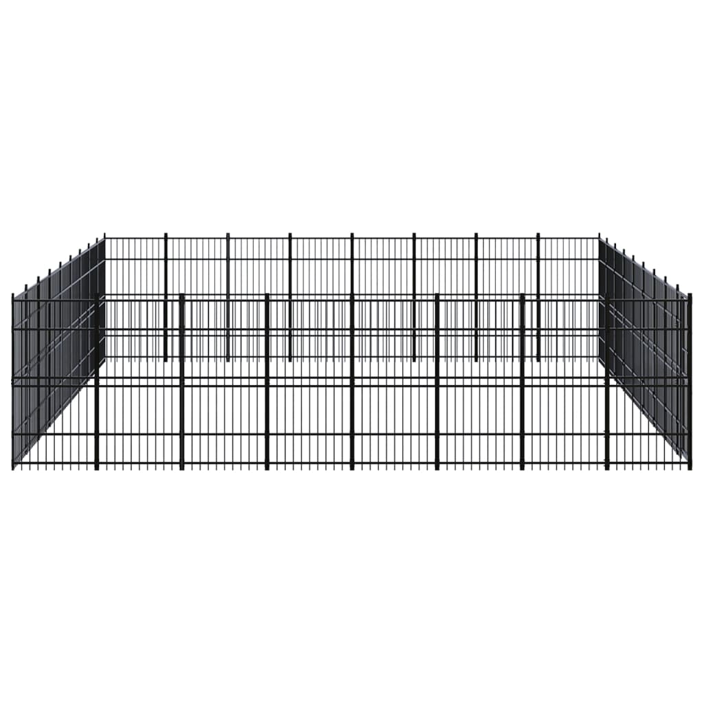 vidaXL Vanjski kavez za pse čelični 66,36 m²