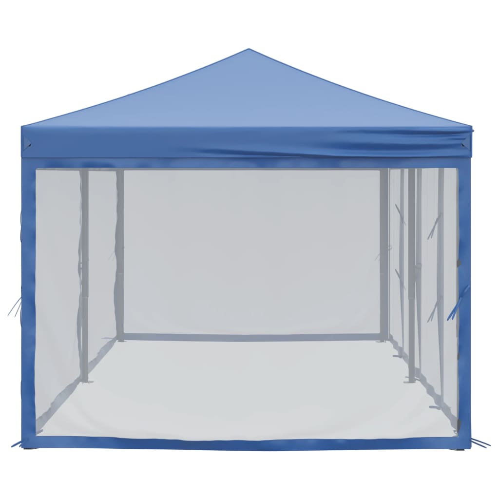 vidaXL Sklopivi šator za zabave s bočnim zidovima 3 x 6 m plavi