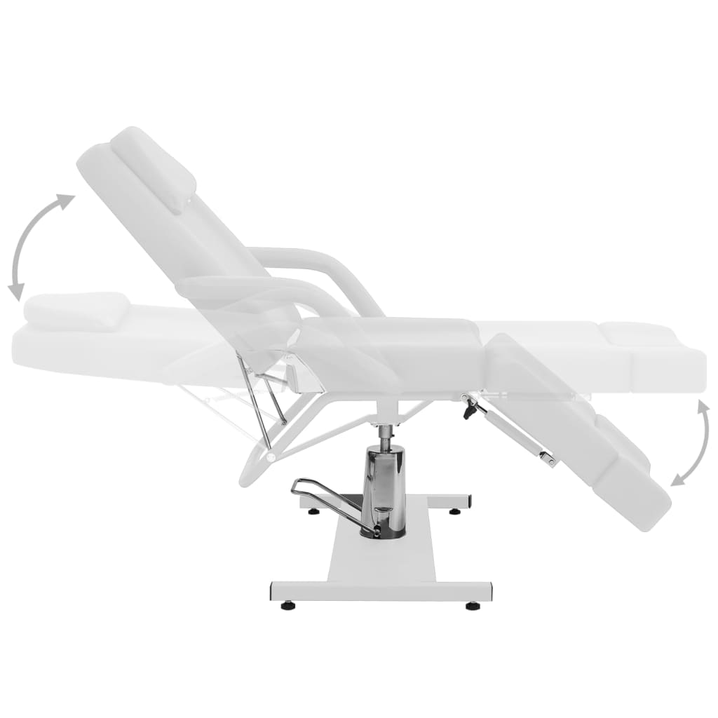 vidaXL Kozmetička stolica od umjetne kože bijela 180 x 62 x 78 cm