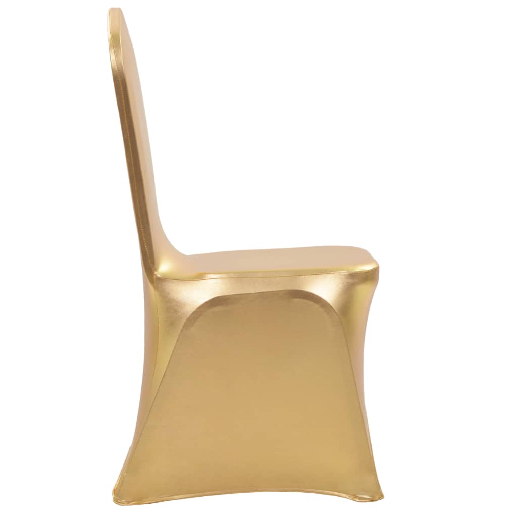 vidaXL Navlake za stolice 25 kom rastezljive zlatne