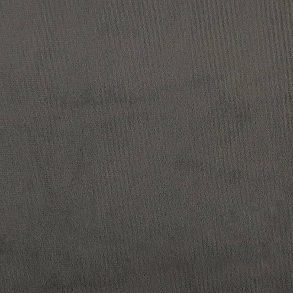 vidaXL Krevet s oprugama i madracem tamnosivi 140x190 cm baršunasti