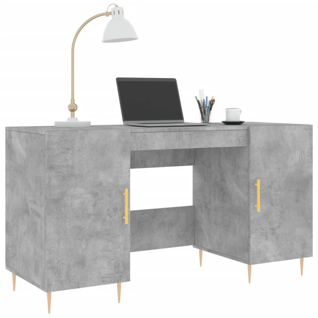 vidaXL Radni stol boja betona 140 x 50 x 75 cm od konstruiranog drva