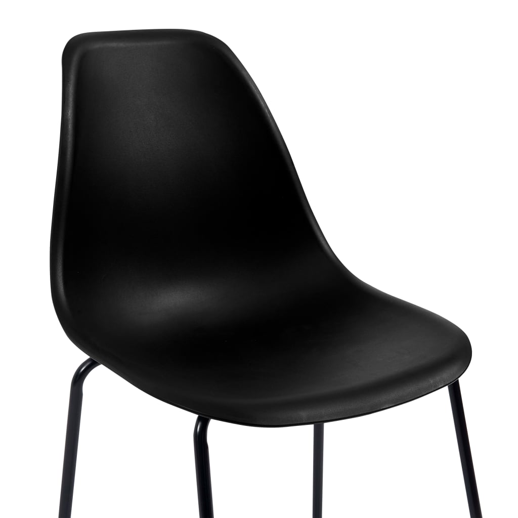 vidaXL Barske stolice 2 kom crne plastične