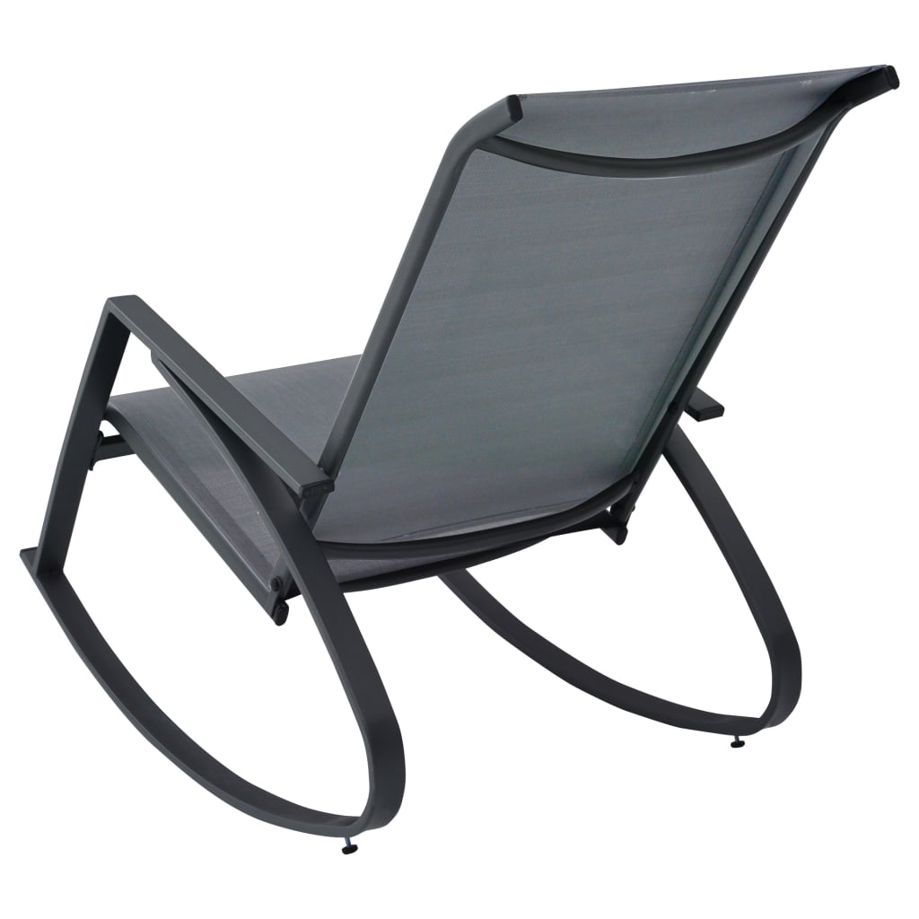 vidaXL Vrtne stolice za ljuljanje od tekstilena 2 kom sive