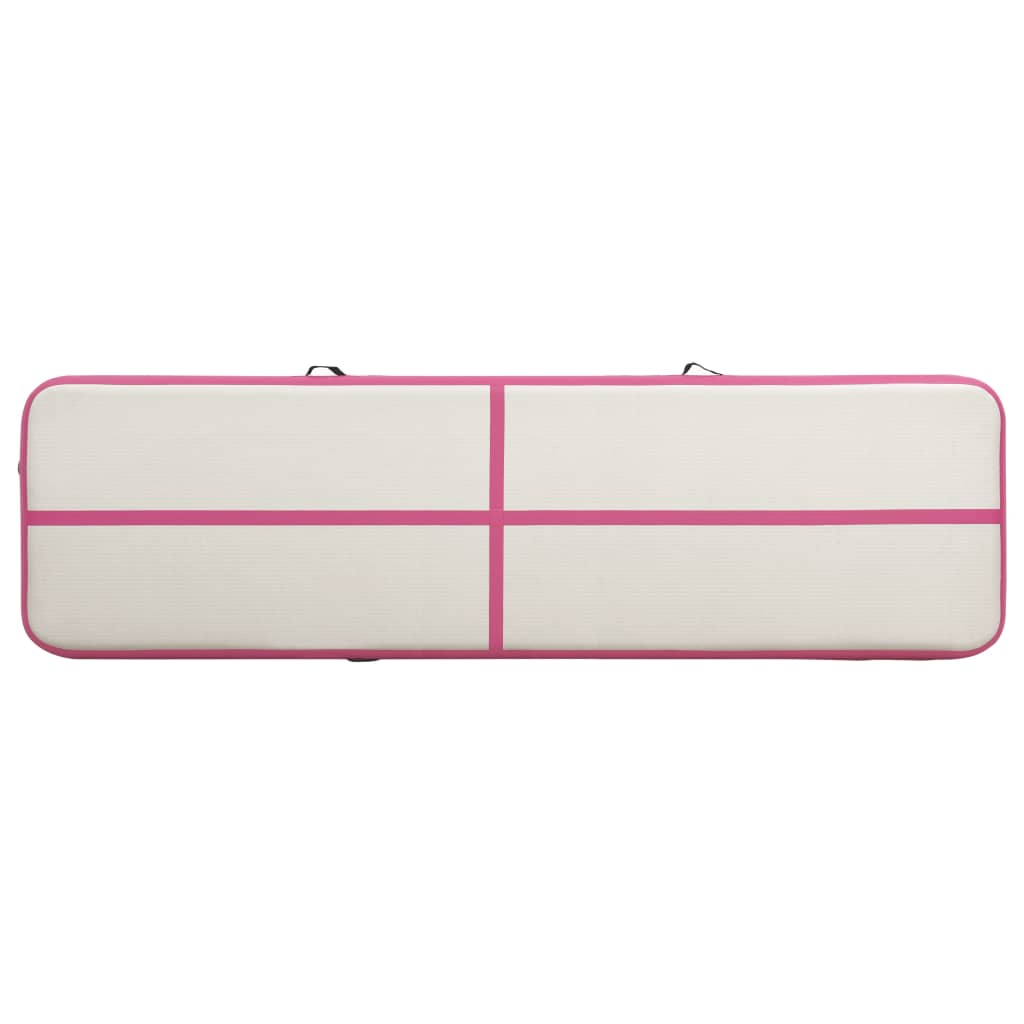 vidaXL Strunjača na napuhavanje s crpkom 800 x 100 x 15 cm PVC roza