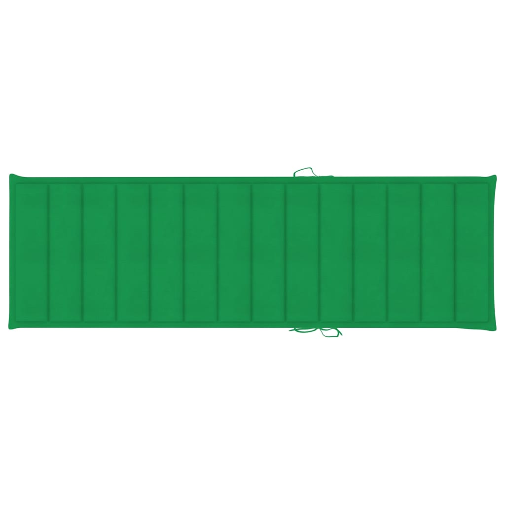 vidaXL Ležaljka za sunčanje sa zelenim jastukom impregnirana borovina