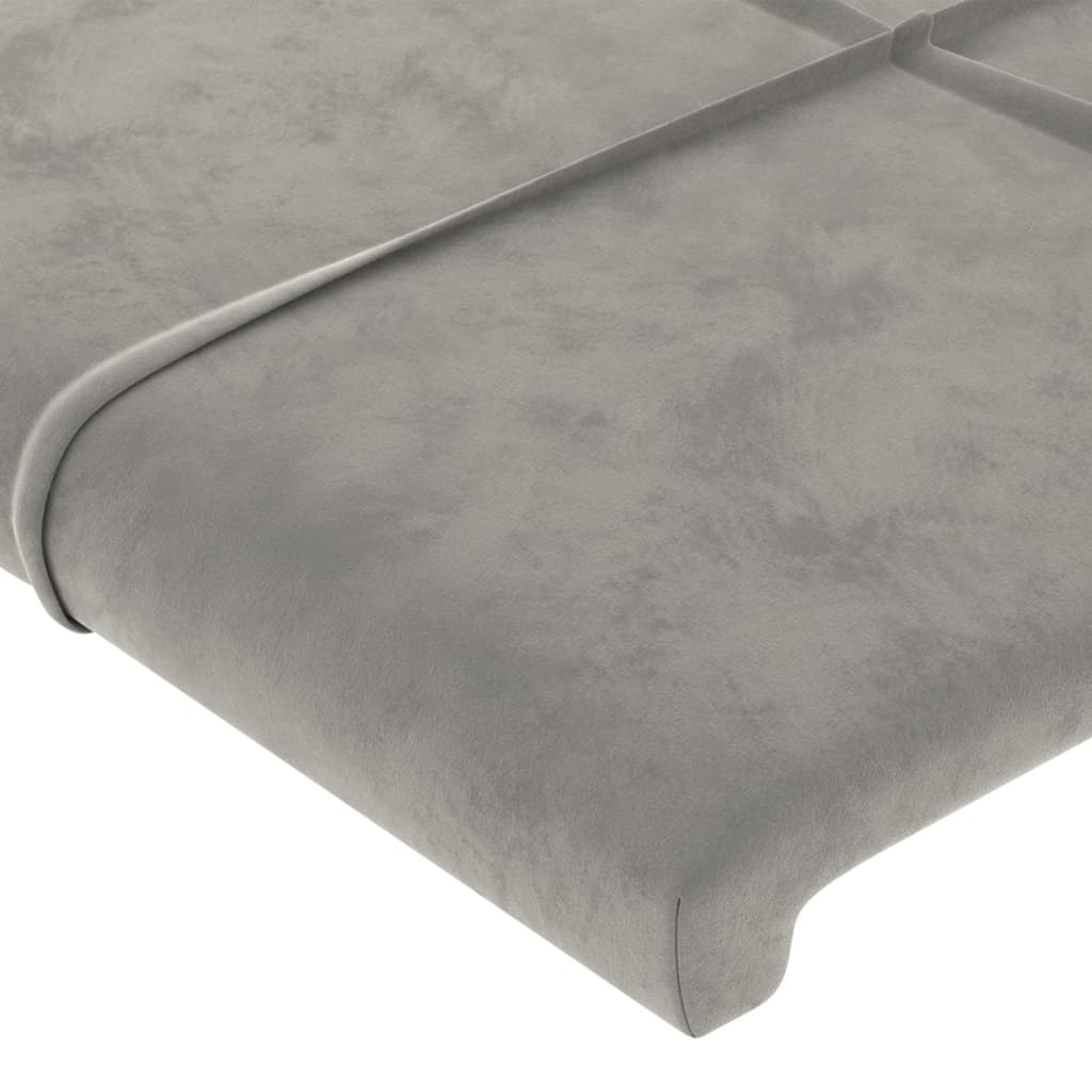 vidaXL Okvir za krevet s uzglavljem svjetlosivi 120x200 cm baršunasti