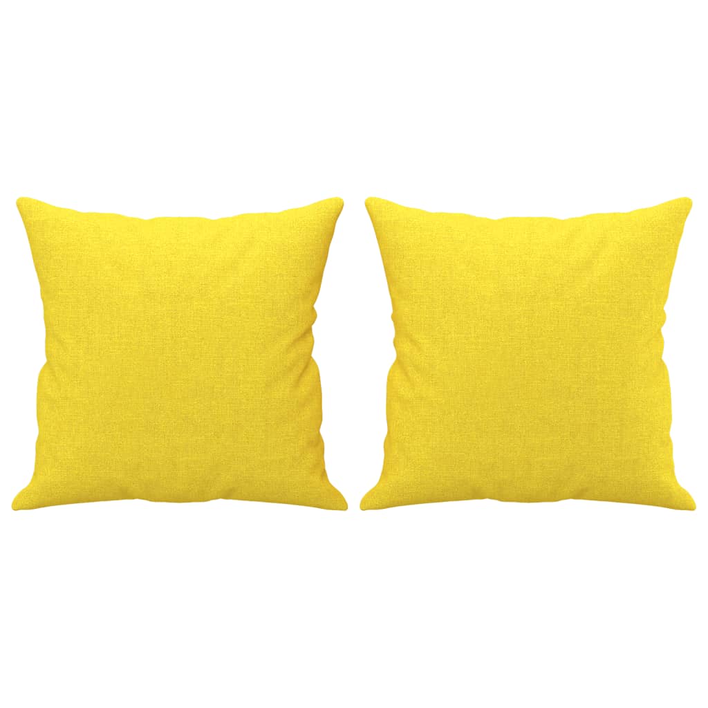 vidaXL 2-dijelni set sofa s jastucima svjetložuti od tkanine