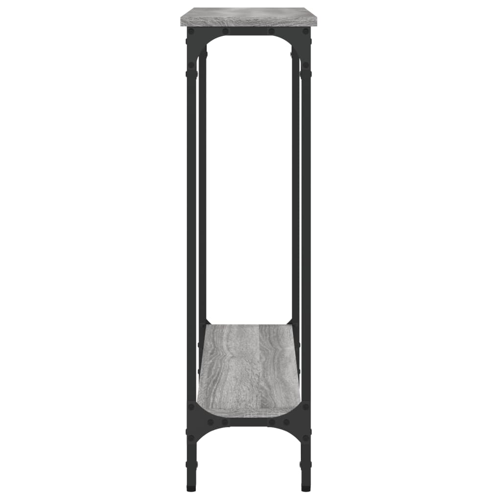 vidaXL Konzolni stol siva boja hrasta 75x22,5x75 cm konstruirano drvo